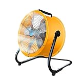 Industrieller Trommelventilator, robuster Metall-Luftzirkulator mit 4 Geschwindigkeiten und 130° verstellbarer Neigung, kommerzieller Hochgeschwindigkeits-Bodenventilator, für Fitnessstudio, Geschäft