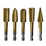 Clicitina Hochleistungs-Feilenschleifwerkzeug-Set Hartmetallfeile für Metallholzschnitzereien, Gravieren, Polieren, Bohren yn4059 (Gold, One Size)