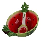 Alipis Keramik Salatschüssel Wiederverwendbare Obstschale mit Lustigem Zitronen design Vielseitige Dessert Servierschale für Familie und Gäste Spülmaschinenfest und Leicht zu Reinigen