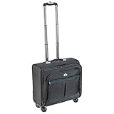 PEDEA Business Trolley Premium Laptop-Rollkoffer bis 17,3 Zoll (43,9 cm) mit Übernachtungsfach, schwarz