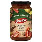 Erasco Gulasch-Suppe im Glas aus 100% natürlichen Zutaten, 350ml – lecker und herzhaft, ohne Konservierungsstoffe, schnelle Zubereitung, fertige Suppe