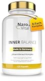 Johanniskraut Komplex - Passionsblume, Baldrian, Hopfen & Lavendel Extrakt Kapseln hochdosiert - Anti Stress - Stimmungsaufheller & Beruhigungsmittel - 120 Kapseln I NaroVital Inner Balance