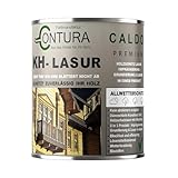 Contura KH Lasur 3in1 Holzlasur Holzschutzlasur UV- Holzschutz Dünnschichtlasur Holzöl Wetterschutz (R08012 Mahagoni, 500ml.)