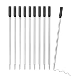Schwarze Tinte, austauschbare Kugelschreiberminen, mittlere Spitze, Metallmine, 10 Stück