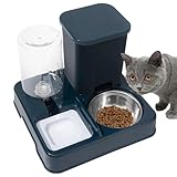 Katzen Trink- Und Futterautomat | Katzenfutterautomat Mit Trinknapf Für Innenbereich | Tierbedarf Für Katzennapf & Wasserspender