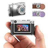 Rollei Minidigitalkamera Vintage Schwarz, 1080P FHD Kleine Retro Digitalkamera mit 0,96 Zoll Farbbildschirm 2MP Daumenkamera Kompakte Fotokamera mit Blitz & Aufzeichnung, Mini-Digital-Kamera-Klein
