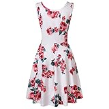 Damen ärmelloses Kleid mit Leopardenmuster, Sommerkleid, Strandkleid, Sommerkleid, Minikleid, ärmellos, Rundhalsausschnitt, Mini-Länge Gr. M, I