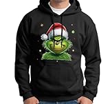 Tassenbrennerei Grinch Pullover Hoodie - Weihnachtspullover mit Kapuze lustig - Anti-Weihnachten (DE/NL/SE/PL, Alphanumerisch, XL, Große Größen, Regular, Schwarz)