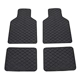QAZCFTBH Fußmatte Auto für Dodge Caliber 2005-2011,Fussmatte Komplettset Leder Allwetterschutz Wasserdichter Auto Teppich Fahrzeug Fuß rutschfeste Pad Innenraumschutz,A-Black