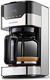STEInBORG Filterkaffeemaschine mit Timer | 1,5 Liter Kapazität | 900 Watt | Kaffeemaschine klein | Warmhaleplatte | Dauerfilter | Digitale Kaffeemaschine | Wasserstandsanzeige | Kaffee Maschine