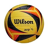 Wilson Volleyball OPTX AVP VB REPLICA, Replica Beach-Volleyball, Synthetik, Offizielle Größe, gelb, WTH01020XB