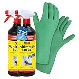 1x PUFAS Schimmel-Spray Aktiv-Chlor CL 1 Liter 005404000, inklusive 1x kör4u Chemikalienschutzhandschuh