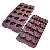 RUYUUEQ Kuchen Farbe Gipsform Fondant Formen, die kreative Kuchenform aus Schokolade backen Herzbackform Silikon (Black, One Size)