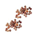 Gogogmee 200 Stück Bunte Holzperlen Große Loch Bemalt Runde Perlen für Einzigartiges DIY Schmuckherstellung Armband Halskette Zubehör Basteln Mixed Color