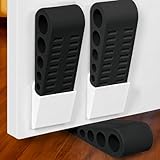 Optish 3 Stück Türstopper Keil für alle Böden, Türkeil Stapelbar Hochleistungs, Gummikeil, Türkeile Rutschfest Gummi Schädigt den Boden Nicht, Türstopper Gummi für Haus, Büro und Schule, Schwarz