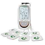 TESMED TE-880R Plus: Wiederaufladbarer Muskelelektrostimulator, EMS, TENS, Massagefunktion: 73 Programme, davon 2 anpassbar – Funktioniert mit 8 Elektroden