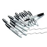 Volcanics Whiteboard-Marker Stifte 12er Set Glasboard Marker Rückstandsfrei Boardmarker Fein (Schwarz)