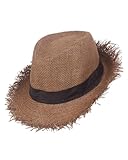 TPZORJX 1 Sonnenhut, 1 Gärtnerstrohhut, 1 gewebter Stroh-Sommerhut für Damen und Herren mit Einfassung, 1 Sonnenhut für Damen und Herren, 1 Strandhut, 1 Hawaii-Strohhut, ideal für Strandurlaube