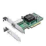 10Gtek® 10GbE PCIE Netzwerkkarte für Intel X520-DA1, 82599EN Chip, Single SFP+ Ports, 10Gbit PCI Express x8 LAN Adapter, 10Gb NIC für Windows Server/Linux/VMware