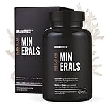 BRAINEFFECT MINERALS [120 Kapseln] Mineralien-Boost + Eisen, Zink & Calcium Magnesium aus Sango-Meereskorallen - Kalzium & Magnesium Komplex Vegan, Magnesium Calcium hochdosiert, Zink Magnesium (New)