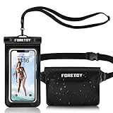 FORETOY wasserdichte Tasche, wasserdichte Handyhülle Unterwasser, wasserdichter Beutel wasserfeste Bauchtasche Schutzhülle mit IPX8 Handytasche für Wassersport, Schwimmen, Bootfahren, Strand usw
