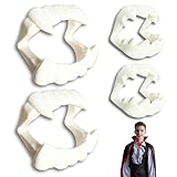 4 Stück Vampirzähne Kinder,Mädchen Vampir,ZäHne Vampire für Jungen,Dracula Gebiss Junge,Erwachsene Vampirgebiss,für Halloween Karneval