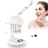 Gesichtssauna Gesichtsreinigungssauna Dampf Gesichtsgesichtsdampfer Gesichtsverdampfer Salon Spa Ozon Dämpfende Hautpflegemaschine Gesichtsdampf Dampf (Stil: EU Plug)