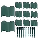 Hogvinnatil Rasenkante, Rasenkante und Landschaftskante - Flexible Gartenzauneinfassung | 20 Stück Abnehmbarer Kantenschutz für den Hinterhof