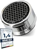 Wasserhahn Aufsatz Strahlregler M24 Wasserfluss 5 l/min - High Tech Anti Kalk Wasserhahn Sieb mit Kugelförmige Filter - Luftsprudler aus Verchromten Messing - Aufsatz Strahlregler für Wasserhähne
