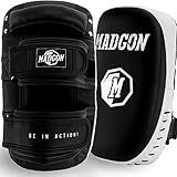 MADGON Kick-Pratzen mit hochwertiger Polsterung für optimale Stoßdämpfung. Schlagpolster mit Langer Haltbarkeit für Kampfsport, MMA, Kickboxen & Boxen. Trittschlagpolster mit idealem Sitz!