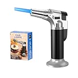 Royouzi Flambierbrenner KüChenbrenner with Safety Lock Einstellbar NachfüLlbar Brenner Creme Brulee Bunsenbrenner KüChe Flambierbrenner Geeignet FüR CrèMe BrûLéE, Grillen, Kochen, Camping (Butanfrei)