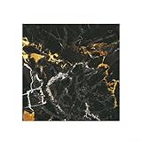 Marmorfliesenaufkleber, Marmorfliesenaufkleber, Schwarz-Gold, Marmorziegel, Bad, Küche, Wand, Treppe, Fliesenaufkleber, für verschiedene Räume (15 x 15 cm), 10 Stück