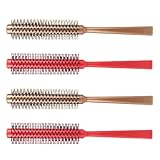 JOINPAYA 4 Stück pack Runde Stylingkämme aus Bruchfestem Kunststoff Haarstylingkämme für Damen und Salon Haarpflegegerät gegen Statische Elektrizität Zufällige Farbe