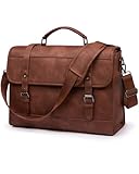 LOVEVOOK Aktentasche Herren Laptoptasche 17.3 Zoll, Vintage Arbeitstasche Ledertasche Messenger Bag Handtasche Umhängetaschenfür Uni Büro Schule Business