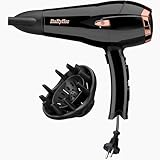 Babyliss Cordkeeper 2000 Ionic-Haartrockner D373E, einzigartige Kabeleinzugsfunktion Im Griff, 2000 Watt Schwarz