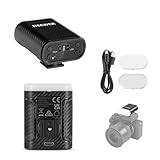 NEEWER BASICS Mini Kamera Blitz Speedlite mit LED Video Fülllicht/LCD Display/800mAh, Kamera Flash kompatibel mit Canon Fujifilm Sony Nikon DSLR Standard Hot Shoe Camera für Studio Fotoaufnahmen, N12L