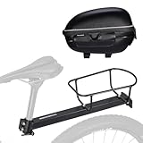 ROCKBROS Fahrrad Gepäckträger Aluminiumlegierung Fahrradgepäckträger, mit 8 L Hinterradtasche, Reflektoren & Schnellverschluss, Passend für Runde Sattelstützen, 6 kg Traglast Hinten Mountainbike