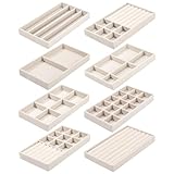 dusaniyali 8 Stück Schmucktablett, Schmuck Organizer Schublade, Schmuck Organizer, Schmuckaufbewahrung Schublade Jewelry Organizer Pax Organizer für Aufbewahrung und Präsentation
