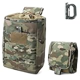 WYNEX Molle Dump Pouch, Taktische Schleuder Munitionstasche Faltbare Mag Dump Pouch Magazin Utility Roll Up Wiast Tasche Kordelzug für Belt Pack Zubehör