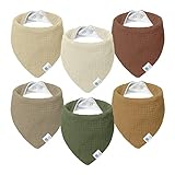 lulumoon Lätzchen Baby Dreieckstuch Baby Musselin Halstuch für Junge und Mädchen (Tal)