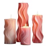 Silikonformen Gießformen Kerzenform Kerzen formen silikon 3D Handgemachte Kerzenformen DIY Silikonform für Gießen als Heimdekorationen, DIY Duftkerze (Welle)