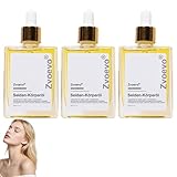 Zvoevo Seiden-Körperöl, Feuchtigkeitsspendendes Körperöl, Natürliche Lnhaltsstoffe, Tiefenpflege, Falten reduzieren, Erfrischende Essenz für glatte und seidige Haut, 50 ml (3, 50ml)