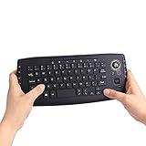 TKMARS 2.4G Funk Tastatur Wireless Keyboard and Mouse mit Trackball Maus für PC,Mac,Xbox,PS3,Android TV Box