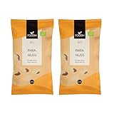 FOODIN Paranüsse 2x500g, Paranüsse Ausgezeichnete Quelle für Eiweiß und ungesättigte Fettsäuren, 100% Bio Paranüsse, Glutenfrei und Vegan, 2er Pack