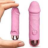 Vibrator Vibration für Frauen Sex Spielzeug für Die Frau Paare Mini Vibratorensets für Frauen Klitoris Leise - 10 Vibrationsmodi Starke Massagestab Vibratoren (Pink)