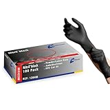 Meditrade Nitril® Einweghandschuhe schwarz – puderfrei, latexfrei, mikrogeraut, lebensmittelecht, Untersuchungshandschuhe & Schutzhandschuhe - Mittel