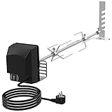 WELL GRILL Drehspiess mit Motor Drehspieß passend für Weber Spirit II Gasgrill, Universal Edelstahl BBQ Grill Rotisserie mit 2X Fleischnadeln Elektrischer Drehspieß, 70CM, 220 V - 240 V