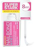 NYK1 NailBond Nagelkleber Für Kunstnägel Extra Stark (8ml) Pinsel On Nagelkleber Für Tips, Press On Nails Und Acrylnägel Nagel Kleber - Nagelkleber Für Eingerissene Nägel Anti-Pilz Nail Glue