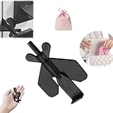Bloame Door Lock, Portable Door Lock, Guardkit Door Lock, Upgrade Travel Lockdown Security Door Locker, Home Safety Privacy Door Locker For Traveling Hotel Apartment College (1pc-Black)
