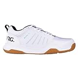 Salming Rival Herren Squashschuhe (Weiß/Überschall) & Schwarz/Weiß (Squash, Racquetball, Volleyball, Floorball), Weiss/opulenter Garten, 42.5 EU